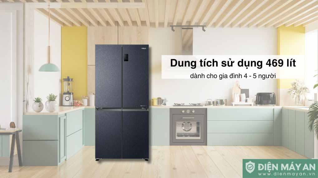 Tủ lạnh Aqua Inverter 469 lít AQR-M532XA(CBC)